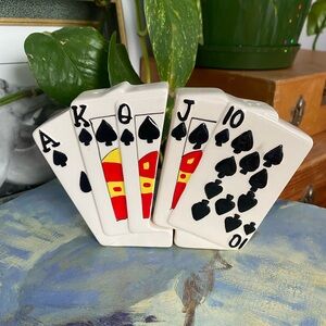 Ceramic Playing Card Salt & Pepper Set